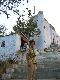 Guillaume in front of the Savitri Temple
