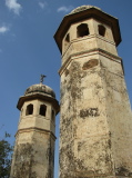 Towers surrounding a well
