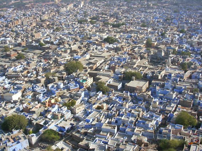 Jodhpur - la ville bleue - vue du fort