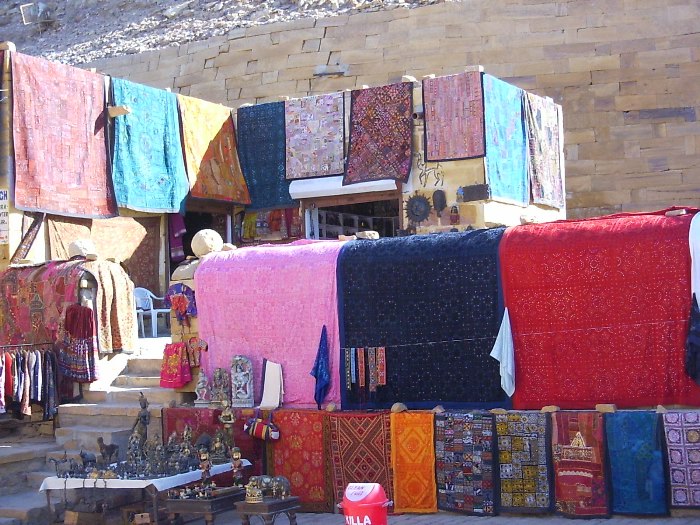 Des draps colorés du Rajasthan