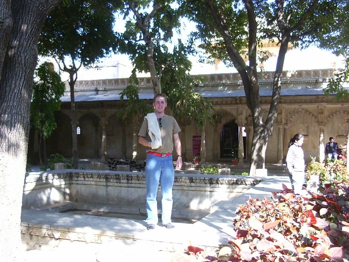 Florian in a garden of the City Palace