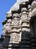 Façade sculptée du temple