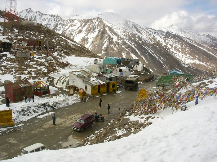 The pass seen from the temple