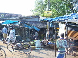 Market along the road out of Calcutta