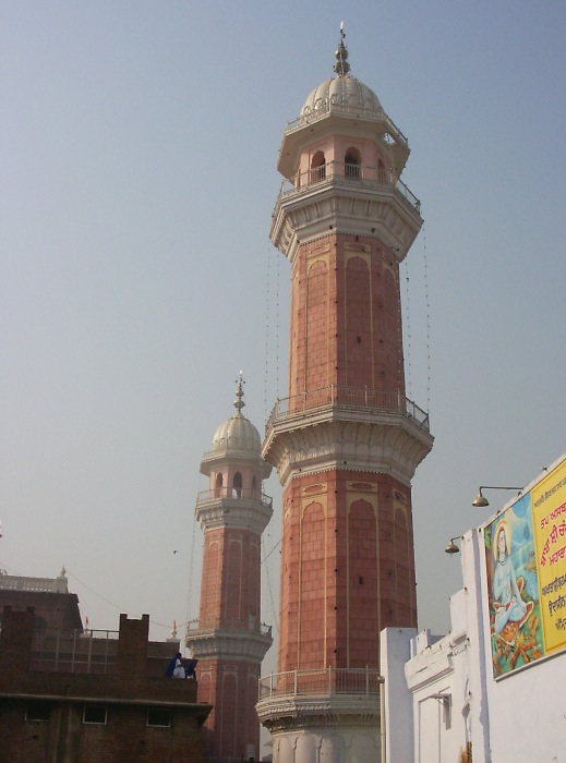 The two minarets near the Golden Temple