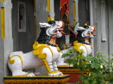 Statues guarding the temple