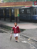 Little schoolgirl in uniform