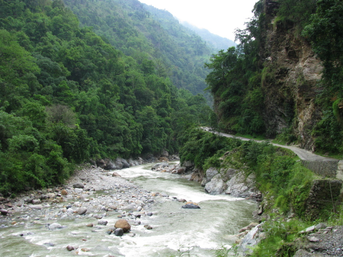 Route de retour pour Darjeeling