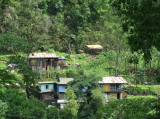 Small houses in the mountain