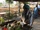 Un marchand de noix de coco