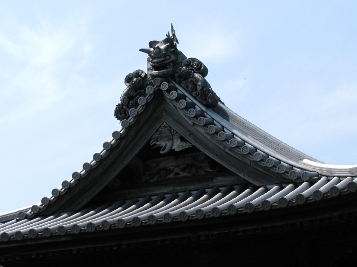 Roof of a builing of the temple domain