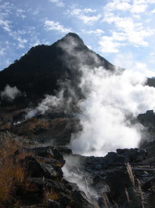 Owakudani volcanic hot springs