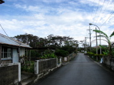 An street of Ohara, main town of the island