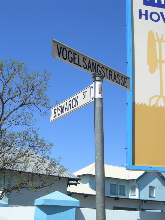 Street names coming from the German colonial perdiod