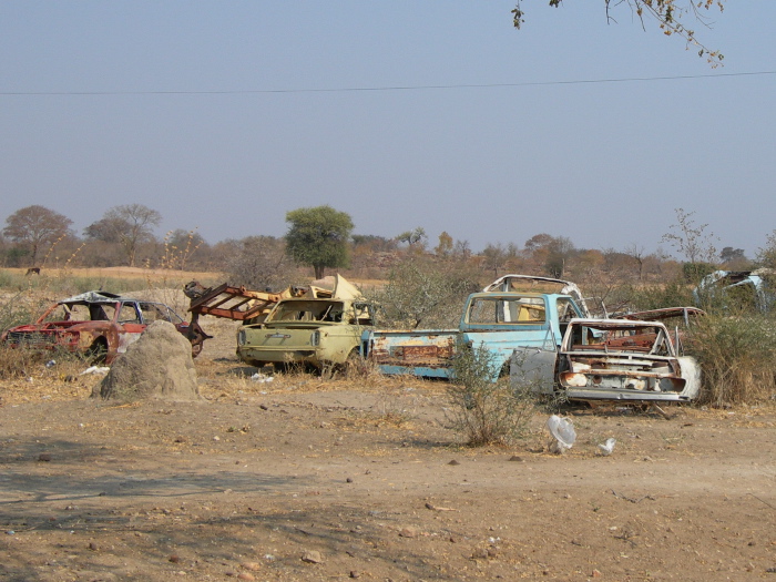 A car dump near Ngepi