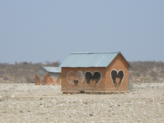 Petites maisons près d'Opuwo