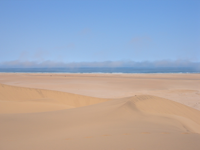 Dunes de sable au bord de la mer près de Swakopmund