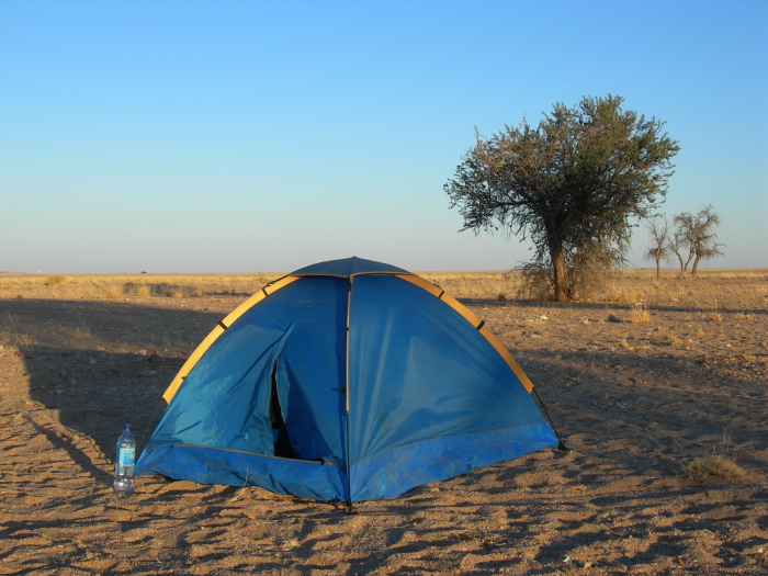 Camping in nature near the Kuiseb Canyon