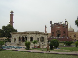 Pavilion in front of the entry gate to the Badshahi Mosque