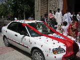 The car of the bride & the groom